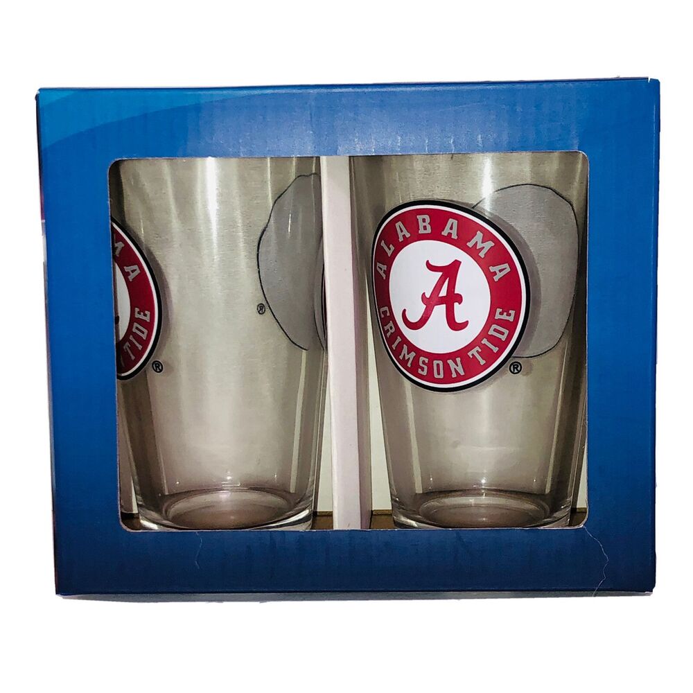 Alabama Crimson Tide Clear Highball Glass Duck House Sports College Football NIB